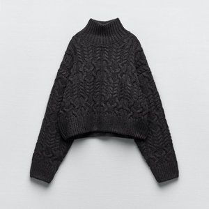 ZARA WOVEN KNIT SWEATER